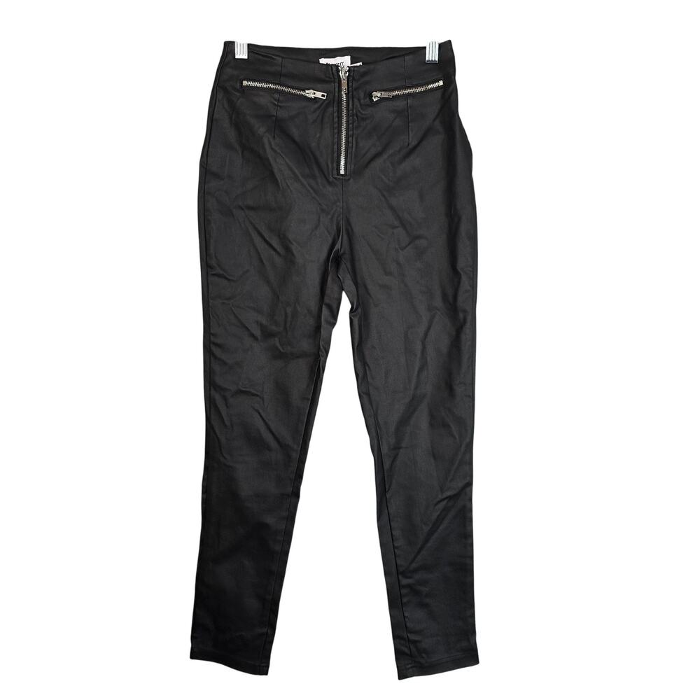 Princess Polly Pants Womens 4 Black High Rise Skinny Stretch Zip Pockets Ankle